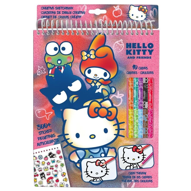 Set colorear lapices Hello Kitty Frikytopia