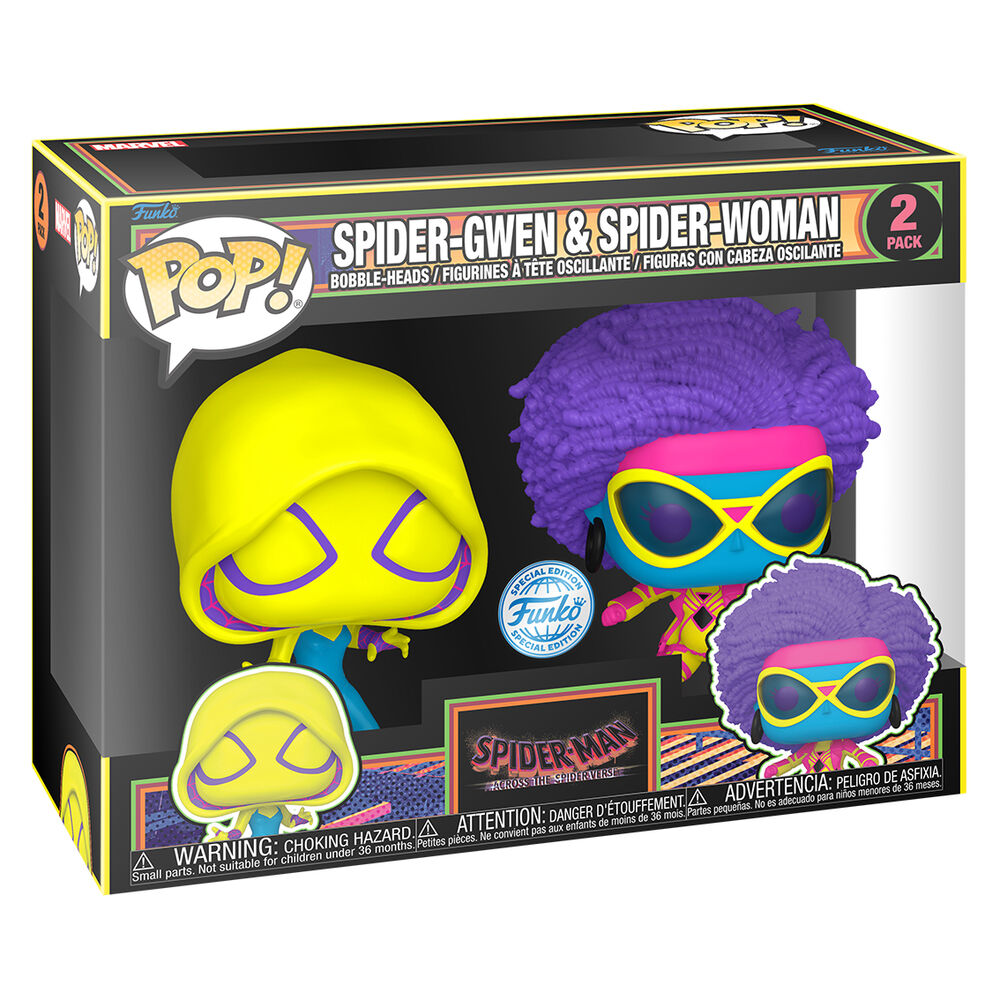 Blister 2 figuras POP Spider-Man Spider-Gwen Spider-Woman Exclusive