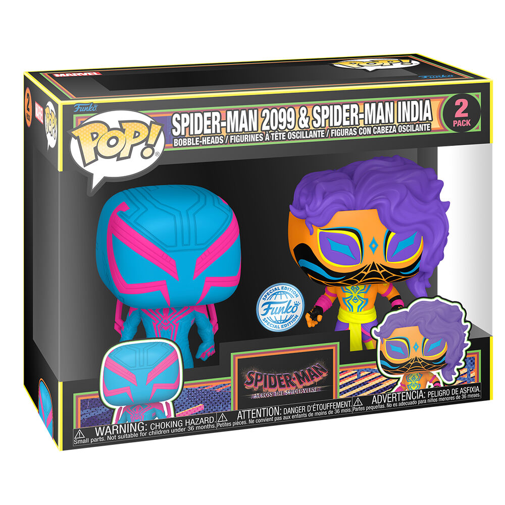 Blister 2 figuras POP Spider-Man 2099 Spider-Man India Exclusive Frikytopia