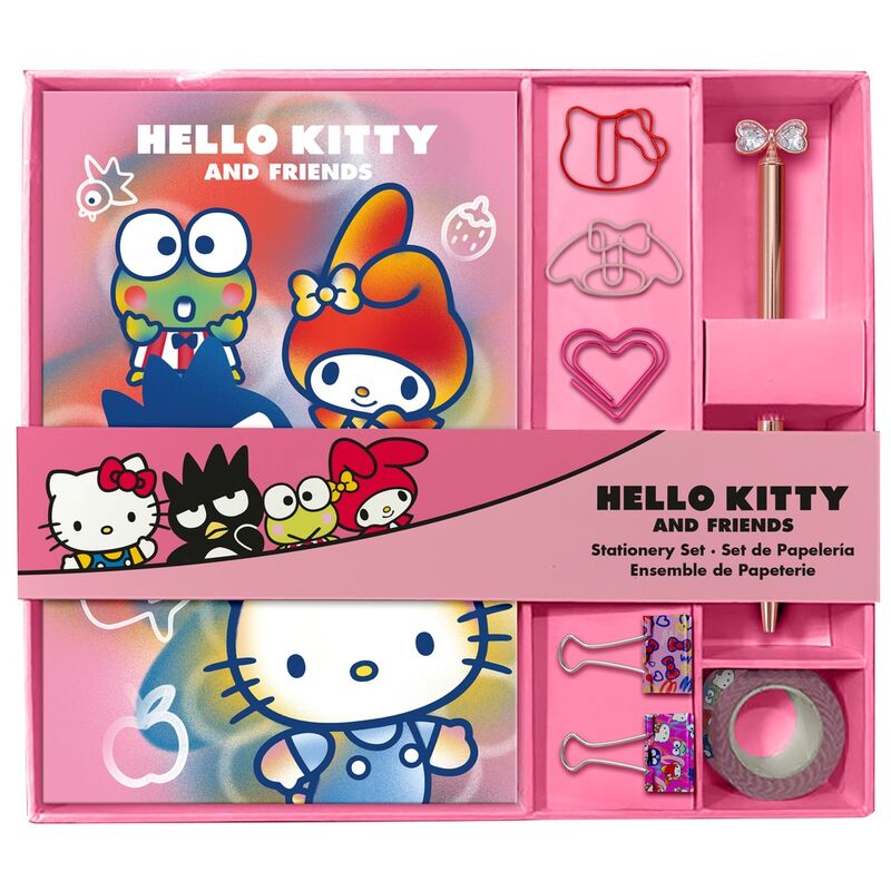 Set papeleria cuaderno accesorios Hello Kitty Frikytopia