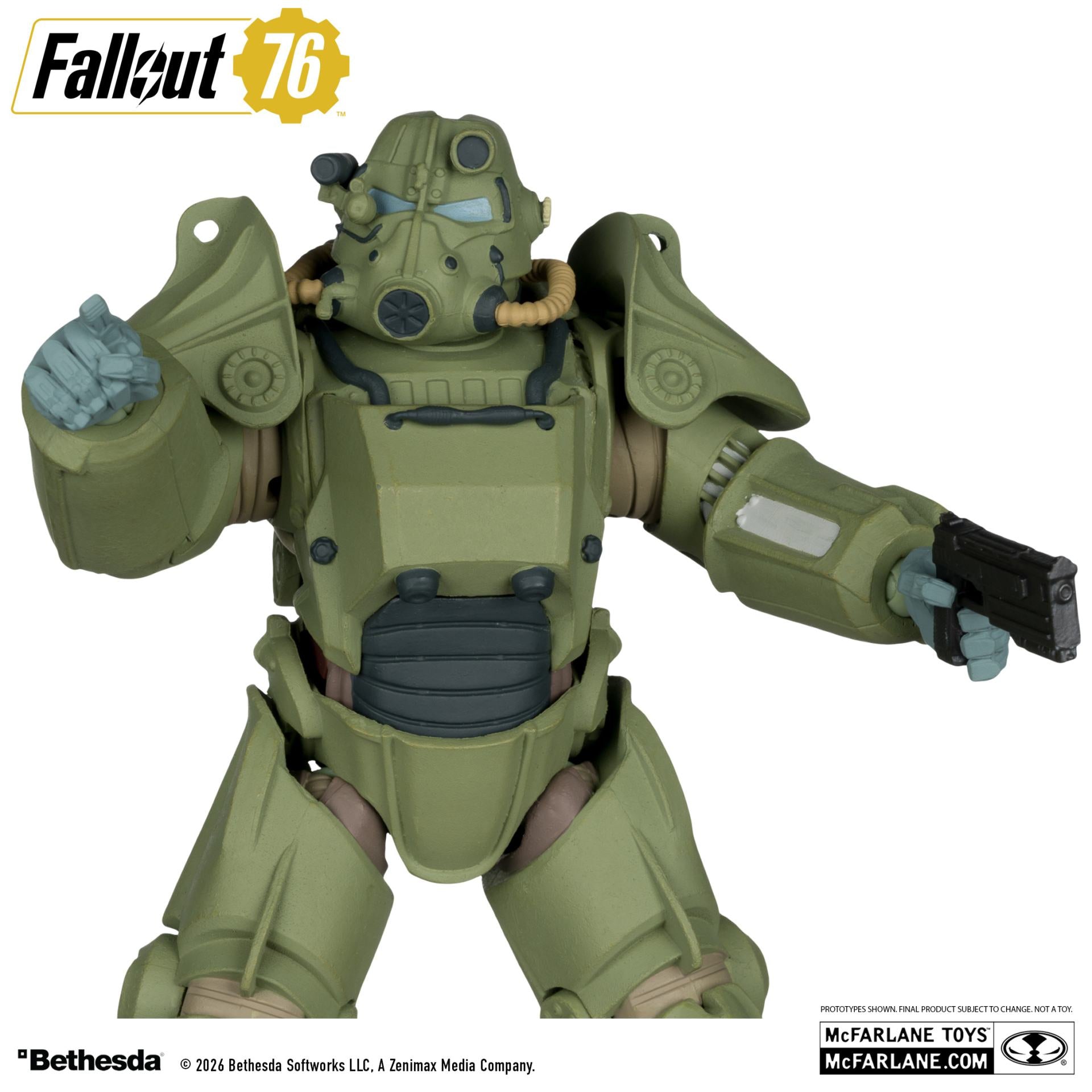 MCFARLANE GAMING EDITION 7INCH FALLOUT 76 T-45 MILITARY ARMOR ACTION Figura Frikytopia