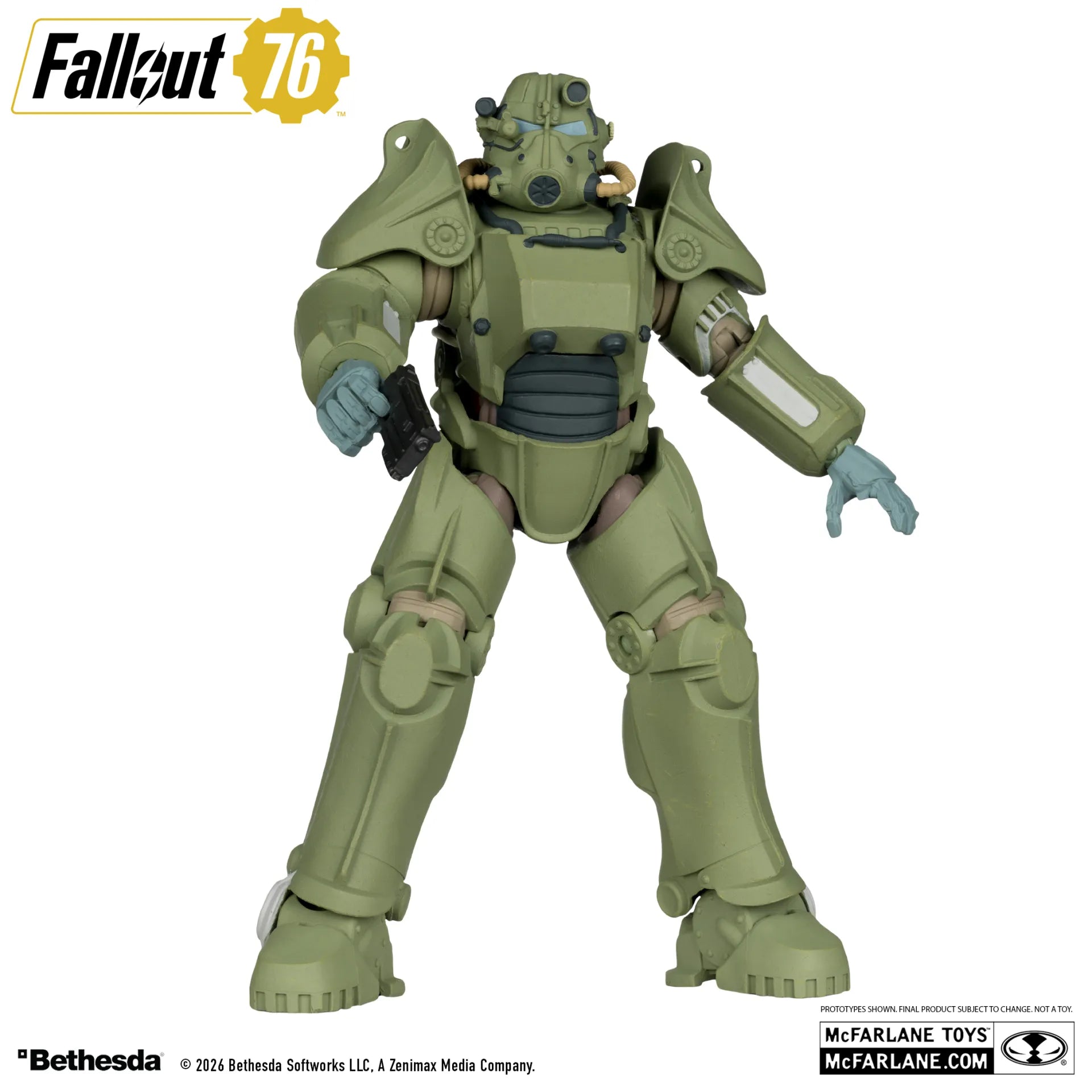 MCFARLANE GAMING EDITION 7INCH FALLOUT 76 T-45 MILITARY ARMOR ACTION Figura