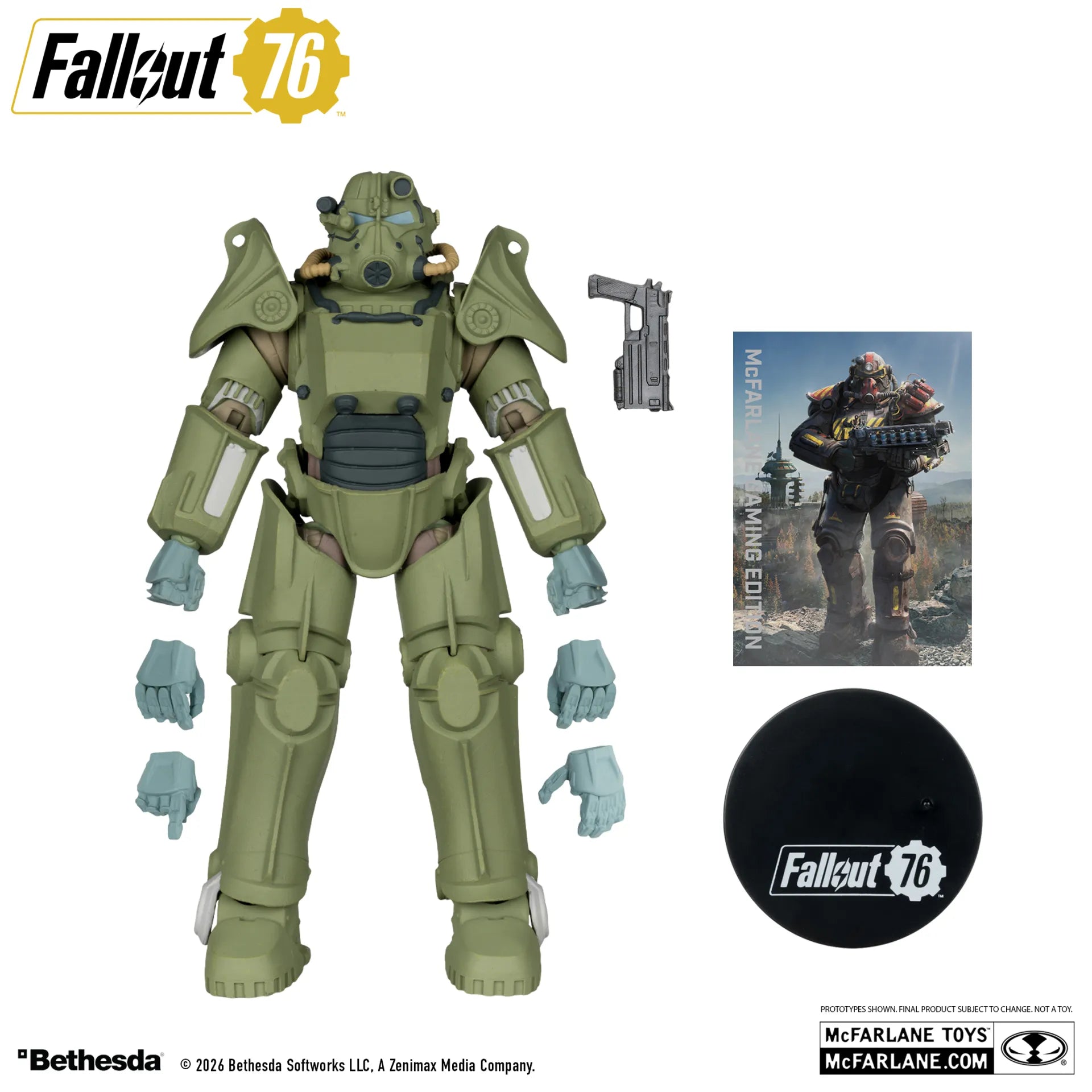 MCFARLANE GAMING EDITION 7INCH FALLOUT 76 T-45 MILITARY ARMOR ACTION Figura