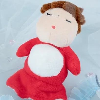 Ponyo en el acantilado Nakayoshi Figura de peluche Ponyo Dozing Off