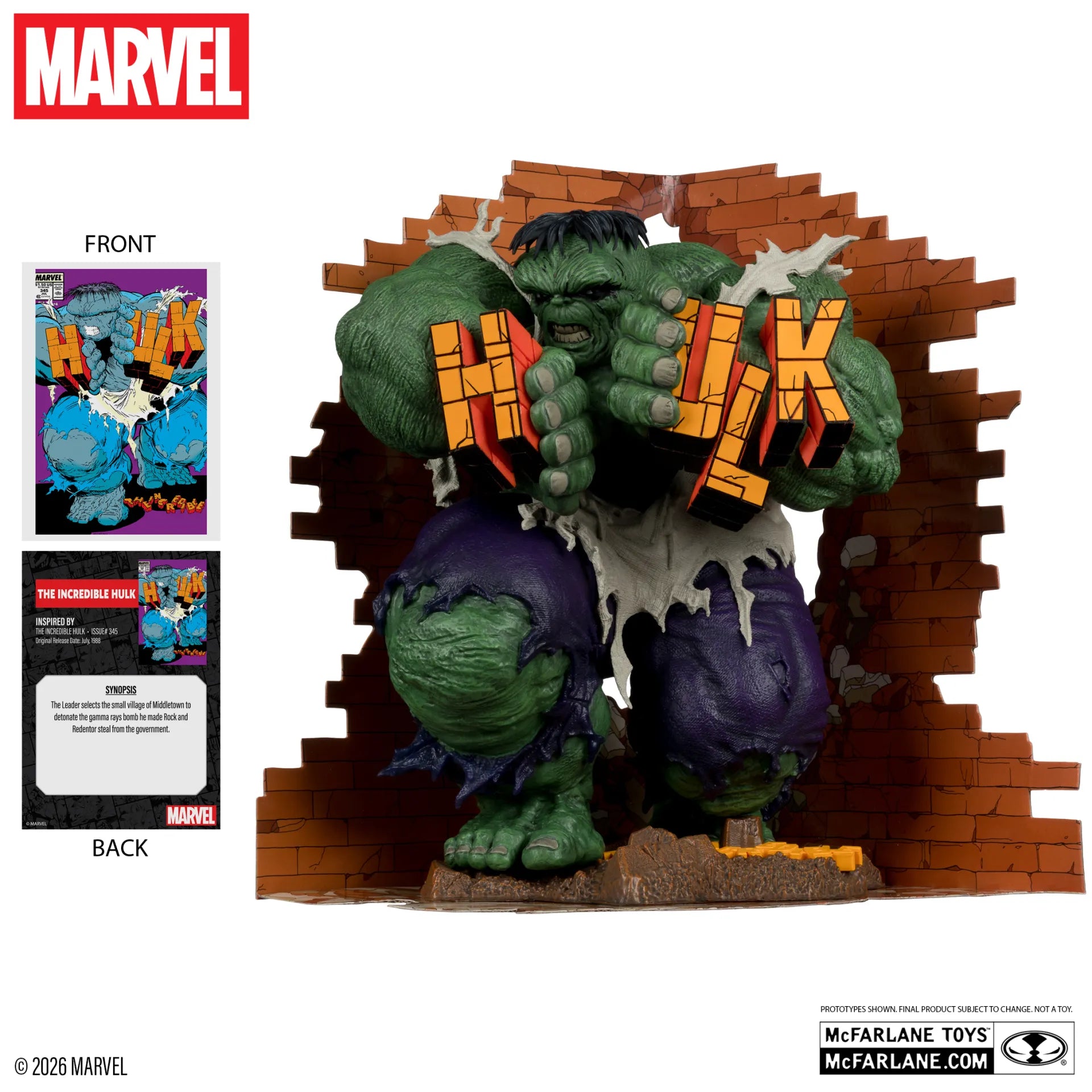 MARVEL COLLECTION 1:6 THE INCREDIBLE HULK #345 GREEN HULK VARIANT Figura