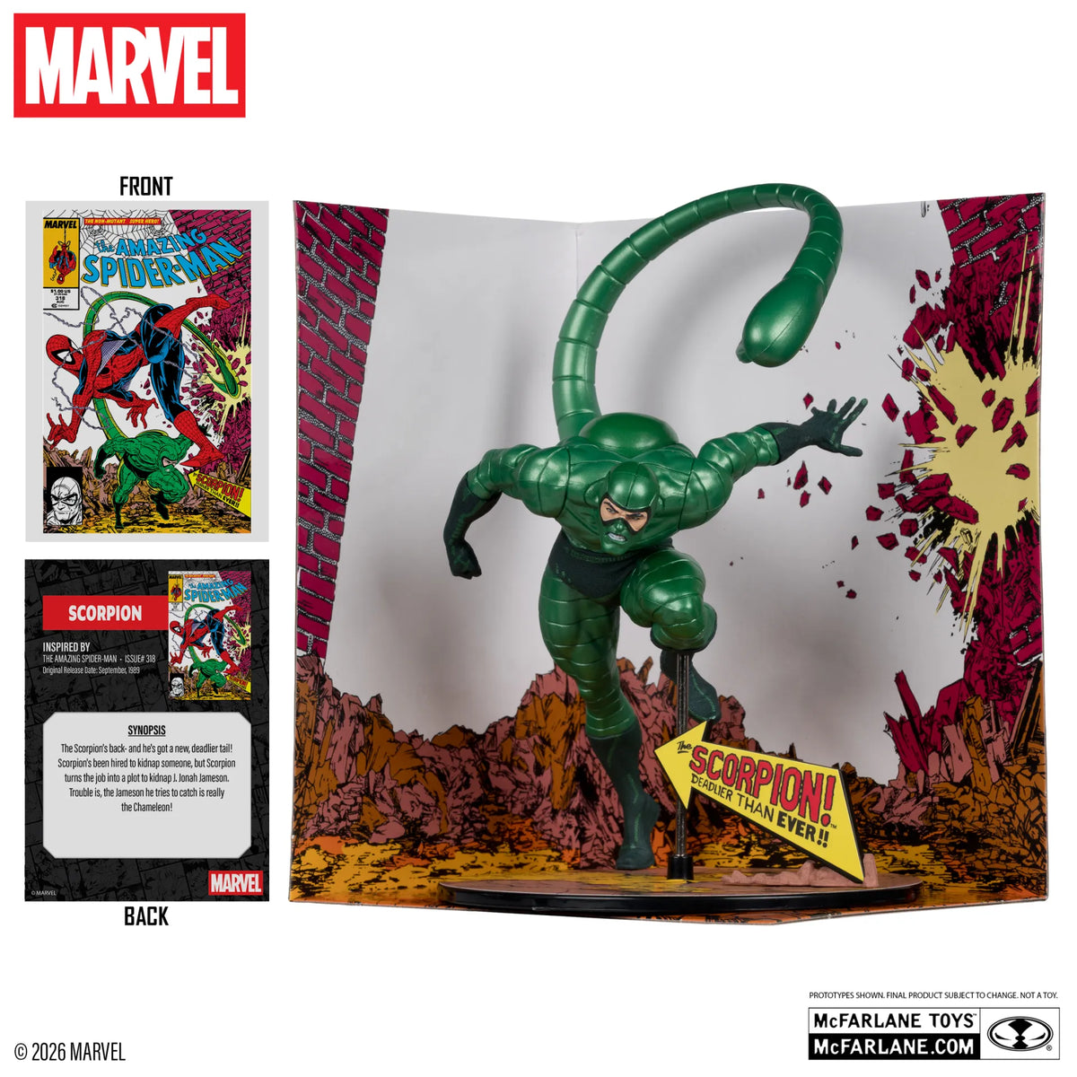 Marvel Estatua PVC !/10 Scorpion (Metallic) (The Amazing Spider-Man #318) (Gold Label) 18 cm