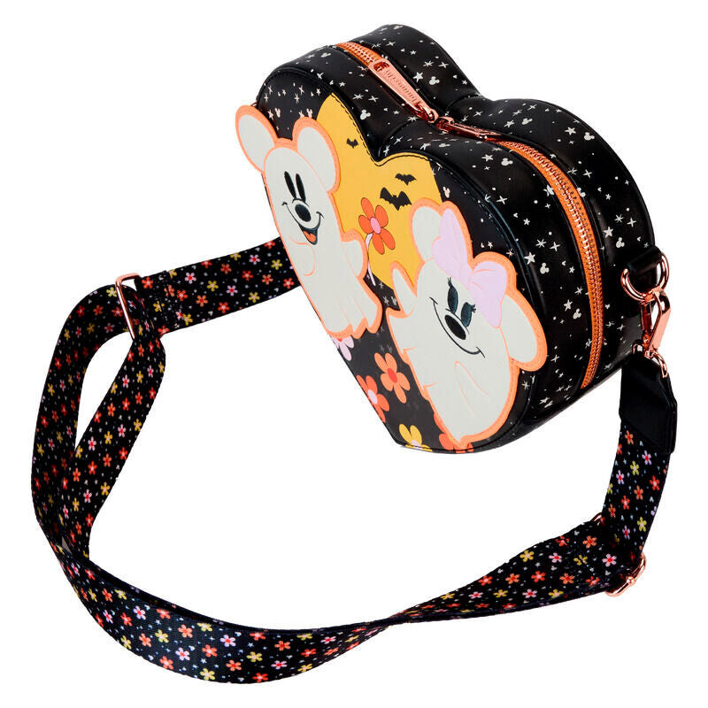 Bolso bandolera Floral Ghost Mickey Disney Loungefly