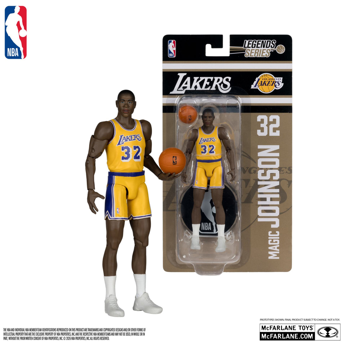 NBA Legends Series Figura Earvin "Magic" Johnson (Los Angeles Lakers) 15 cm
