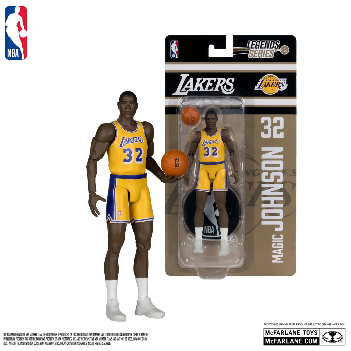 NBA Legends Series Figura Earvin "Magic" Johnson (Los Angeles Lakers) 15 cm