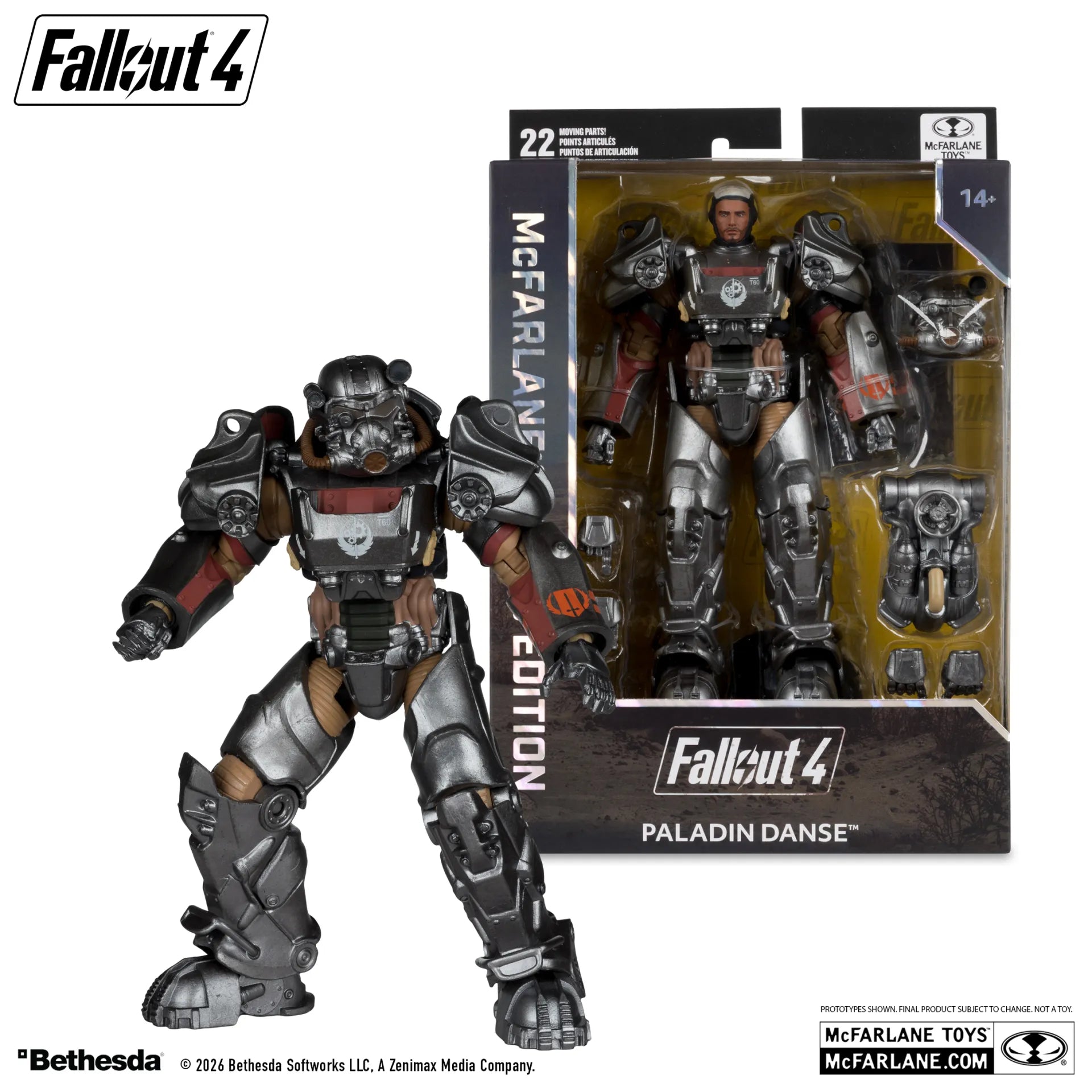 MCFARLANE GAMING ED 7INCH FALLOUT 4 T-60 PALADIN DANSE ACTION Figura