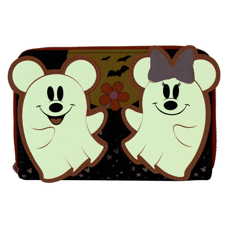 Cartera Floral Ghost Mickey Disney Loungefly