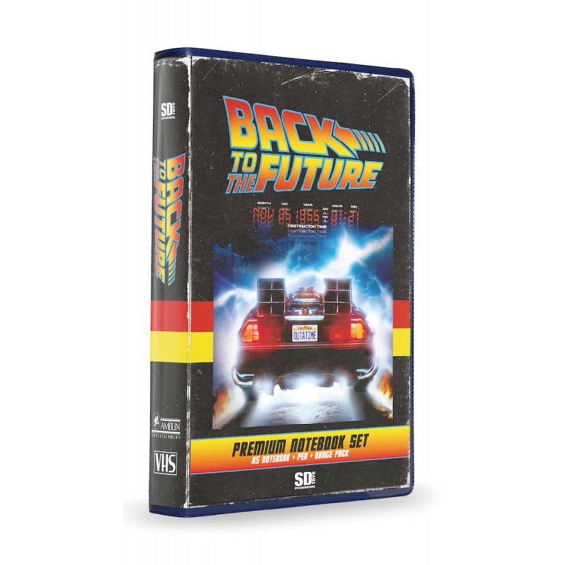 Set papeleria vhs sd toys regreso al futuro libreta chapas boligrafo