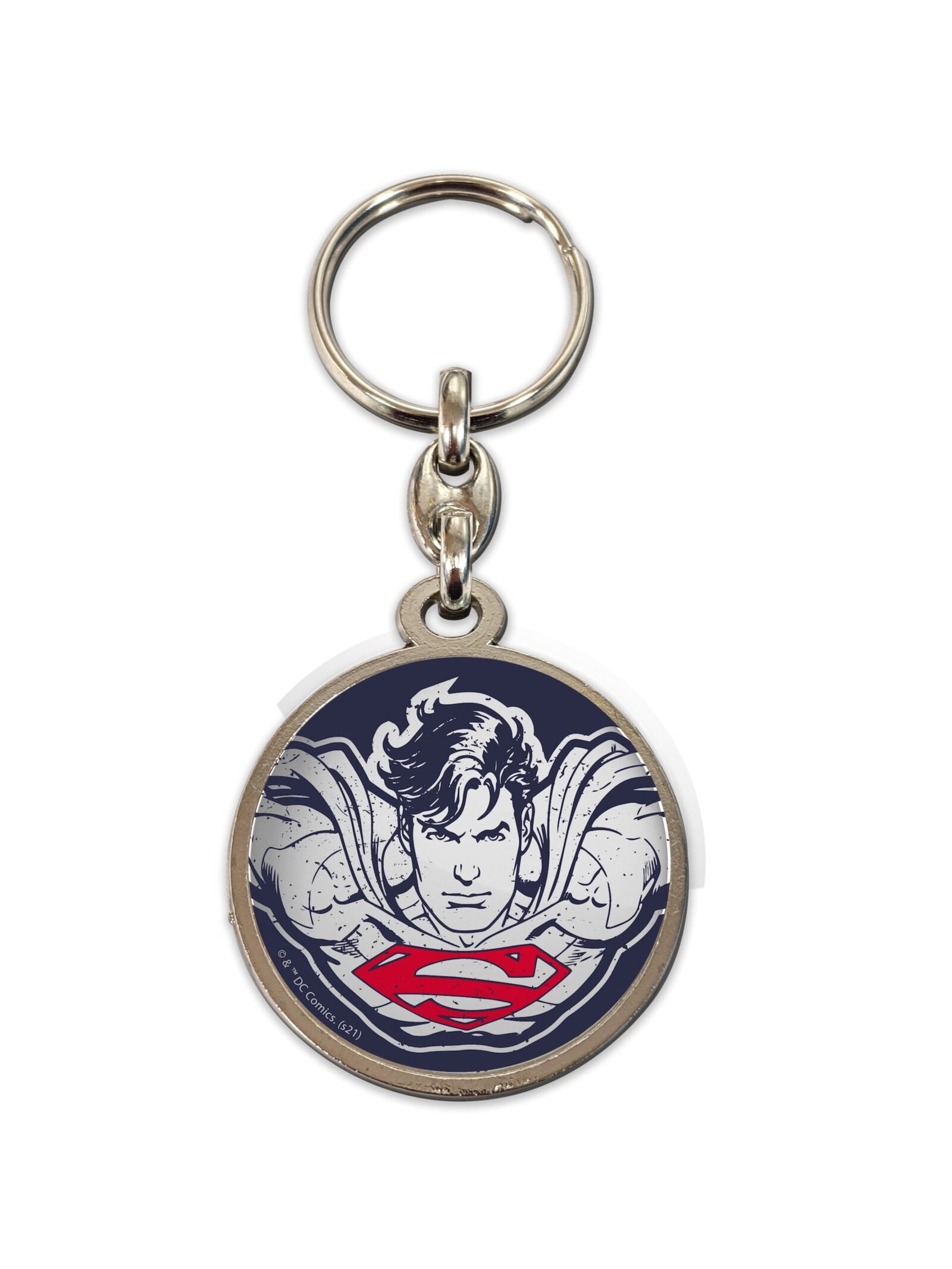 Llavero redondo metal sd toys cara superman universo dc Frikytopia