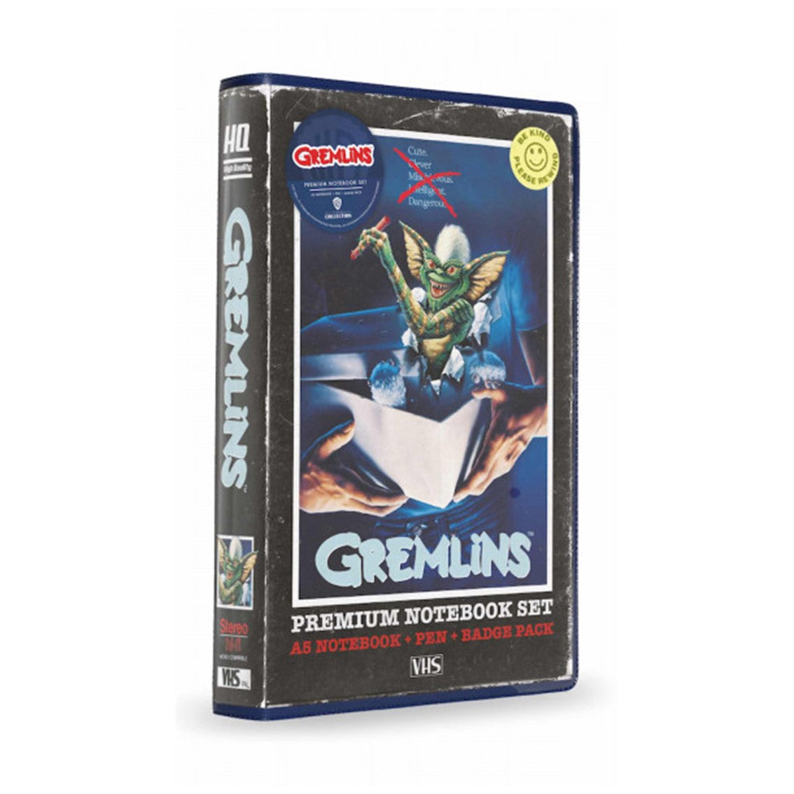 Set papeleria vhs sd toys gremlins libreta chapas boligrafo Frikytopia