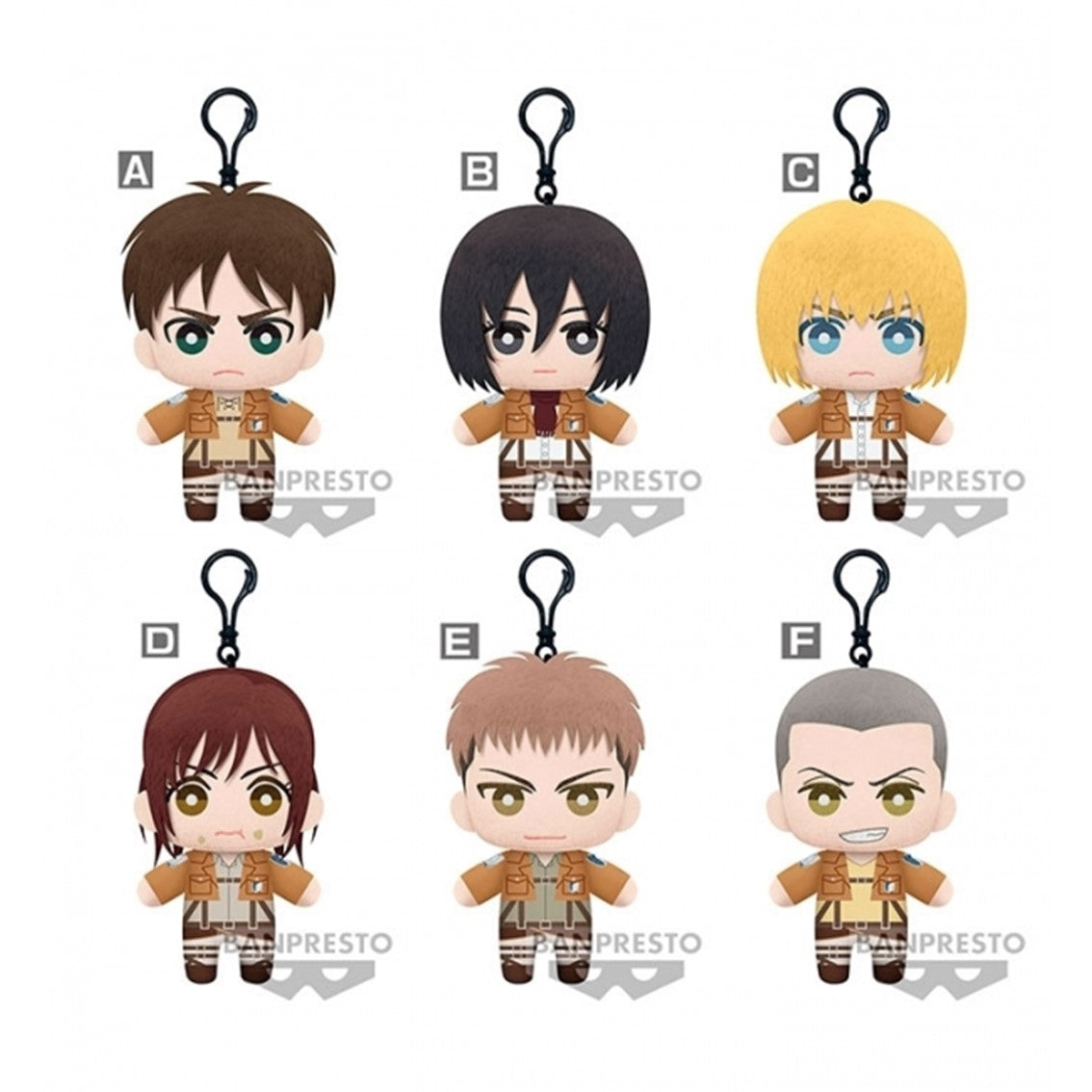 Peluche banpresto attack on titan tomonui plush assort series 1 unidad aleatoria Frikytopia