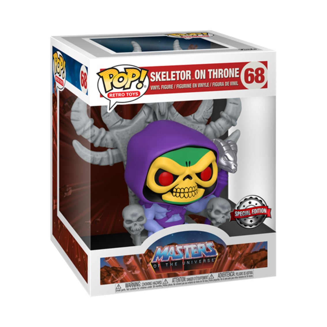 Funko pop deluxe animacion masters of the universe skeletor en el trono