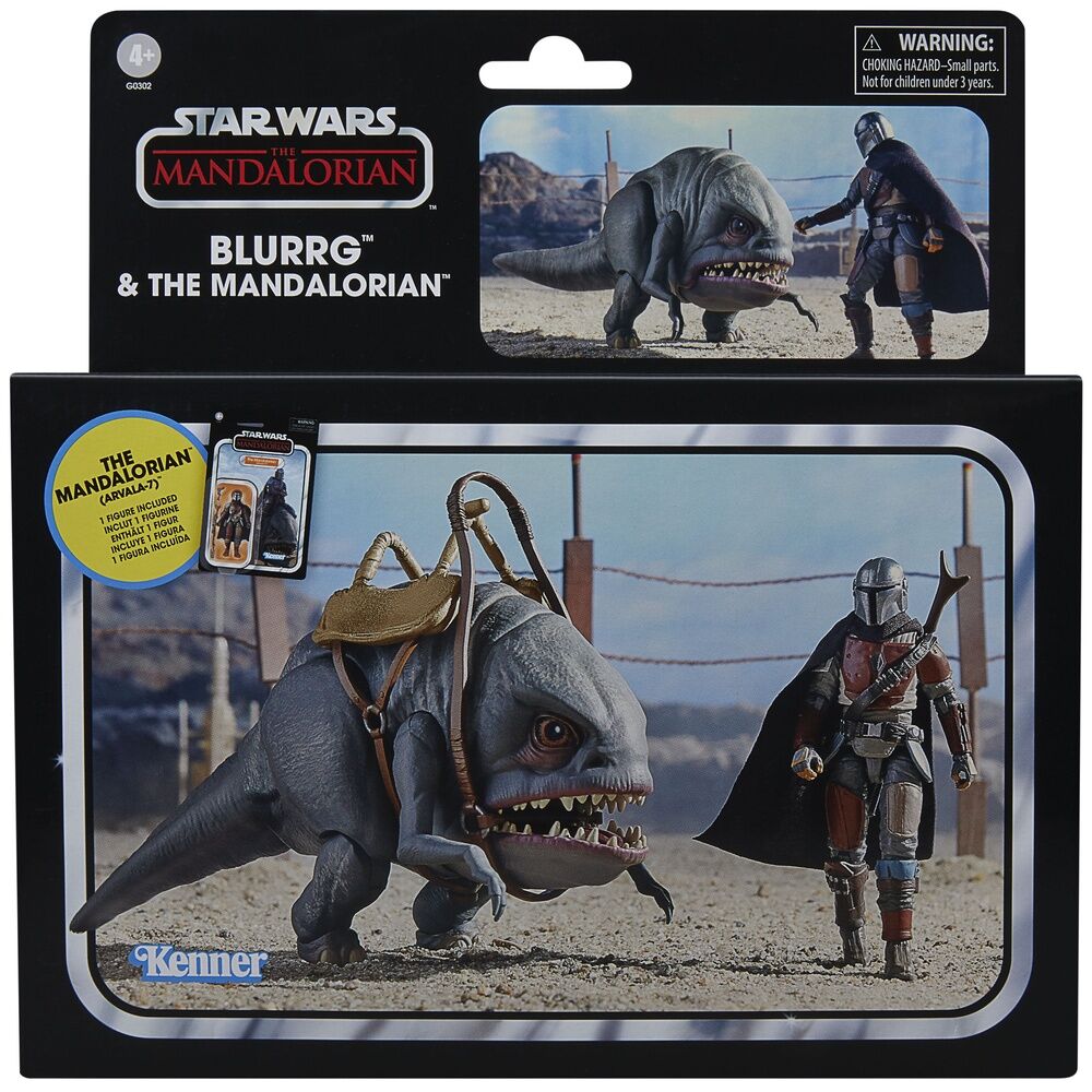 Set 2 figuras Blurrg y Mandalorian Star Wars The Mandalorian 9.5cm