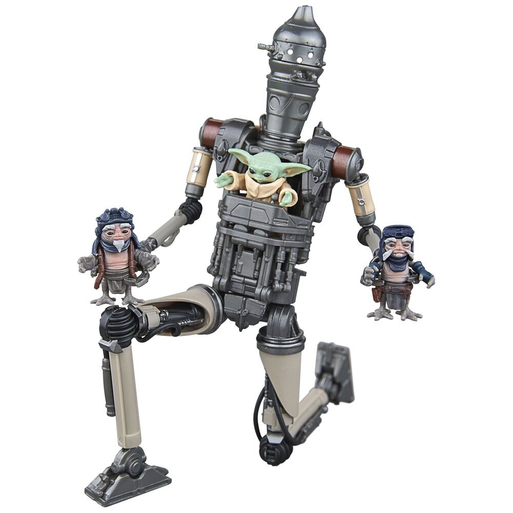 Figura hasbro star wars mandalorian black series ig-12 grogu