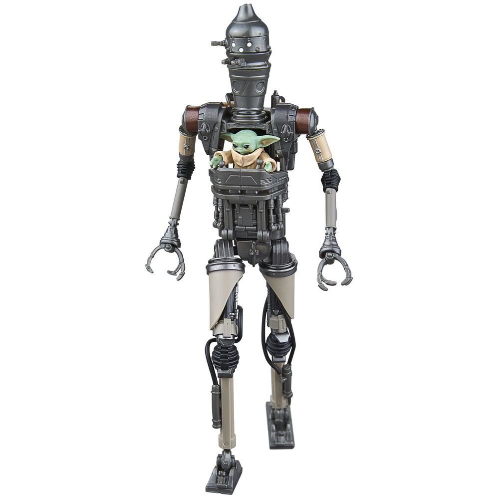 Figura hasbro star wars mandalorian black series ig-12 grogu