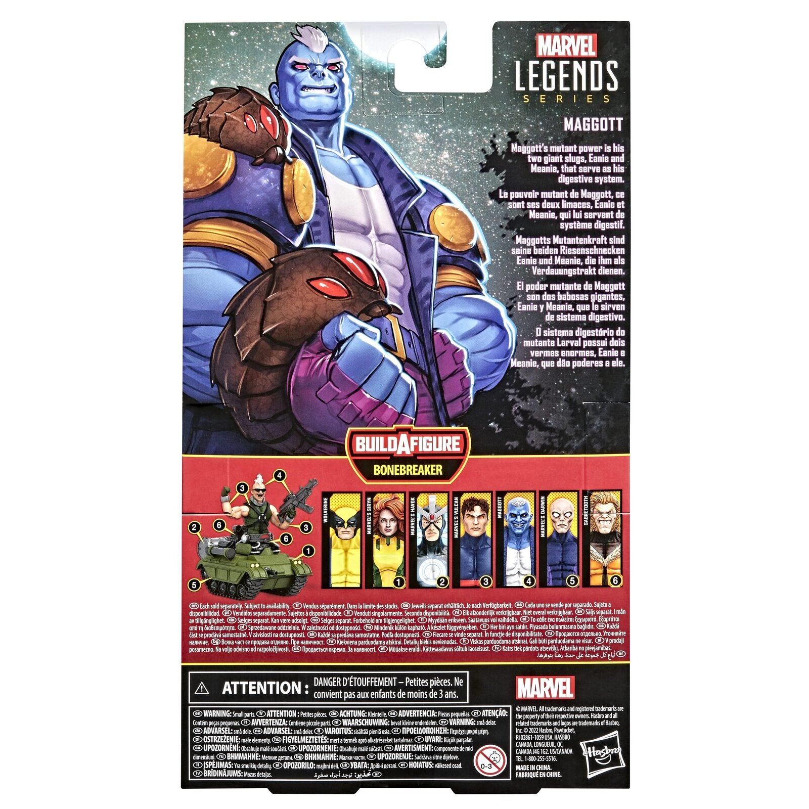 Figura hasbro x-men maggot marvel legends