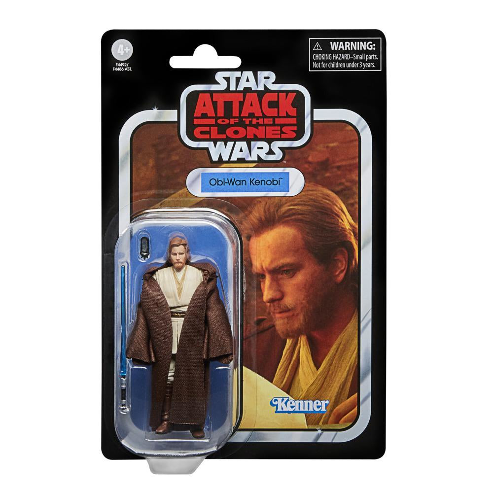 Figura hasbro obi wan kenobi sw el ataque de los clones star wars vintage