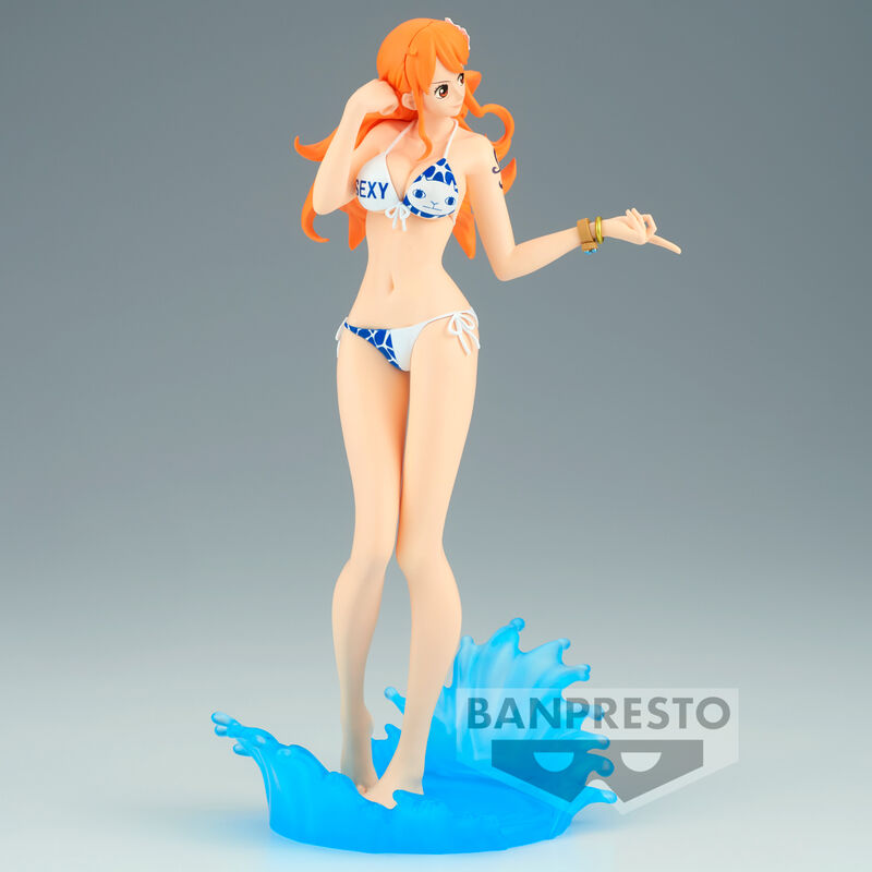 Figura banpresto one piece glitter glamours nami splash style 23cm