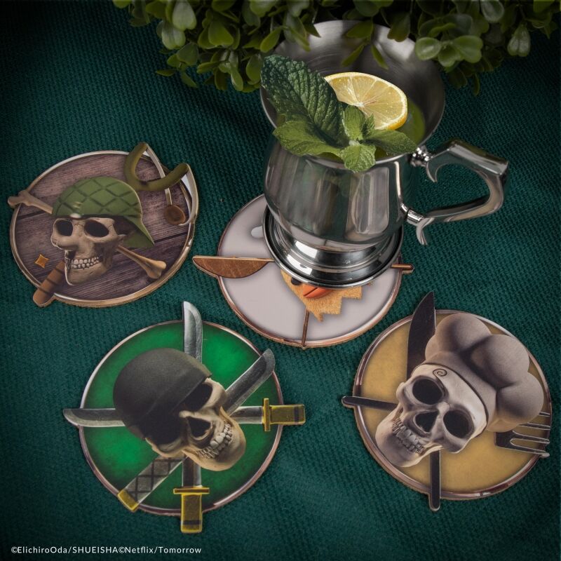 Set 4 posavasos cinereplicas one piece 2