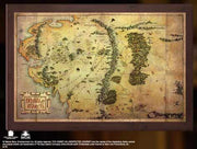 Replica noble collection el hobbit mapa de la tierra media montado