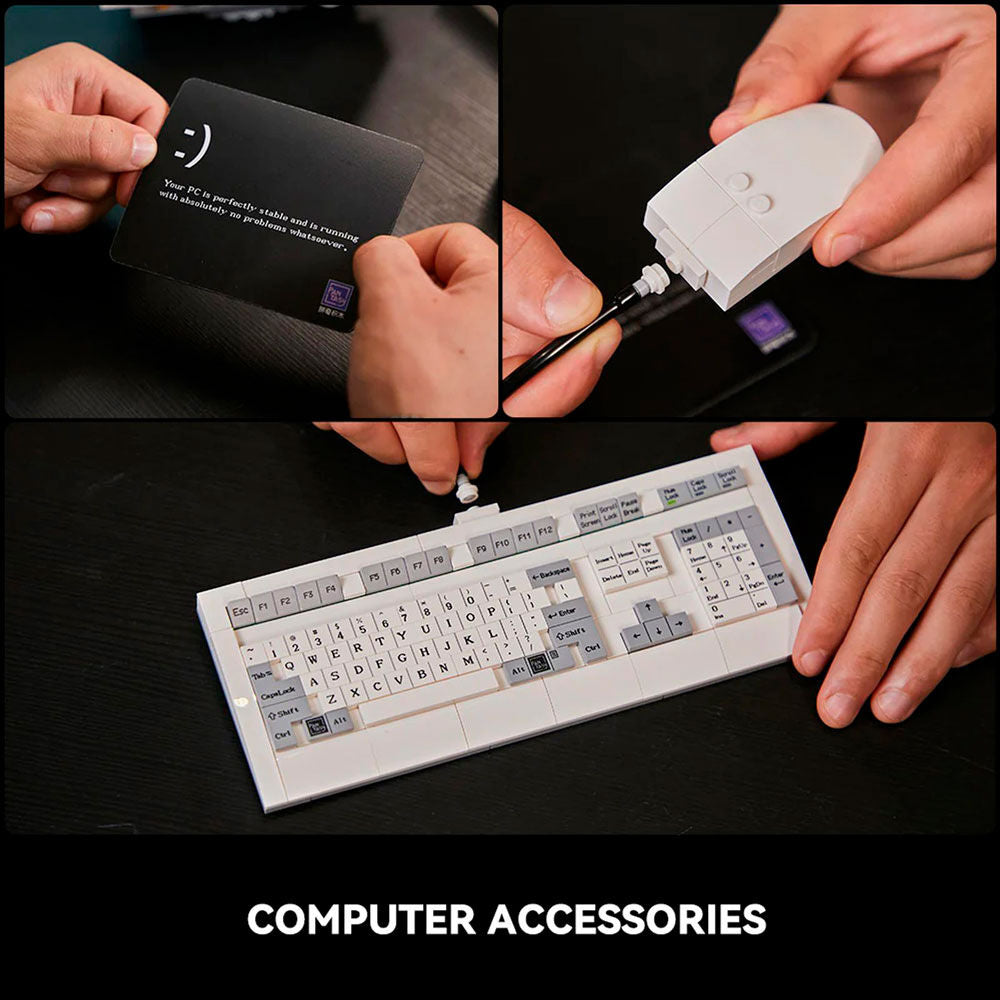Maqueta retro computer set construccion joyside series 24cm