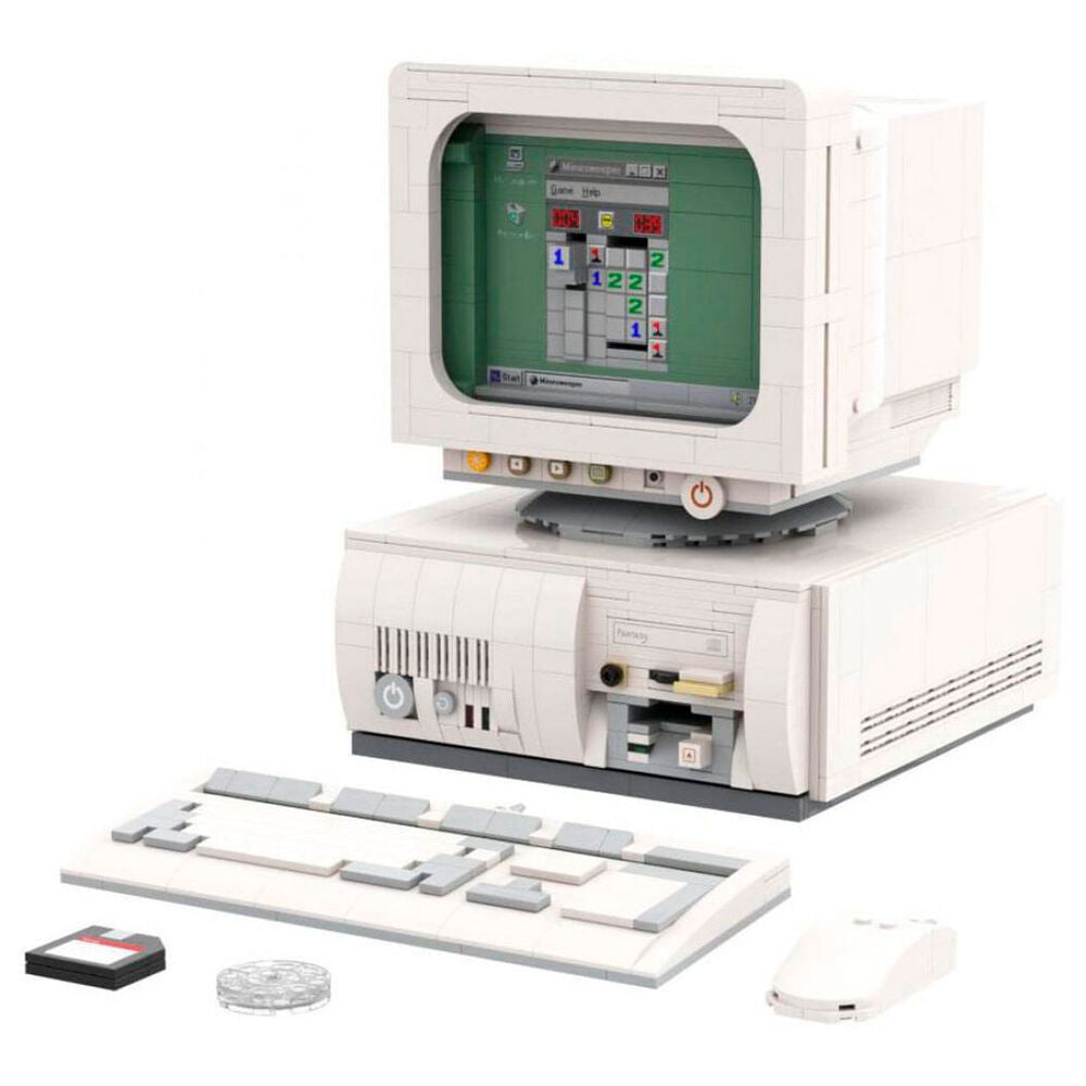 Maqueta retro computer set construccion joyside series 24cm