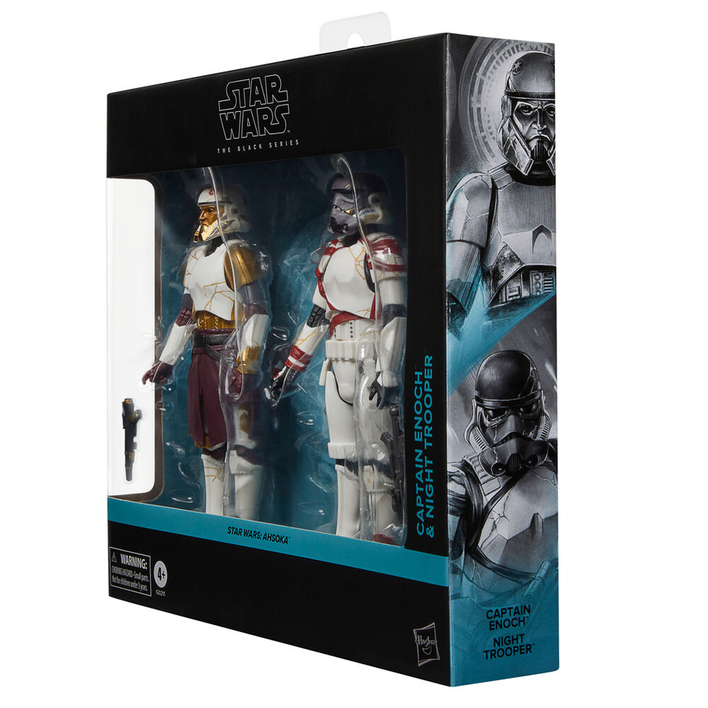 Pack 2 figuras hasbro star wars black series ahsoka captain enoch