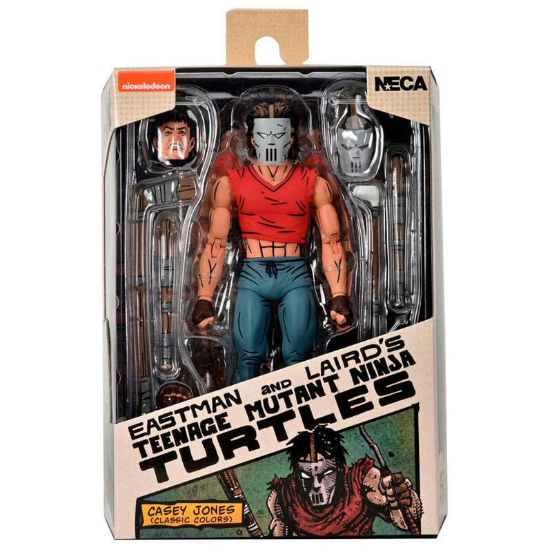 Figura neca tortugas ninja mirage comics casey jones camiseta roja