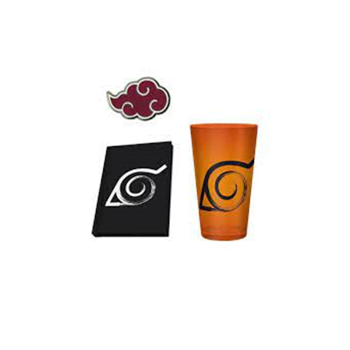 Pack especial abystyle naruto shippuden 3 articulos libreta konoha vaso