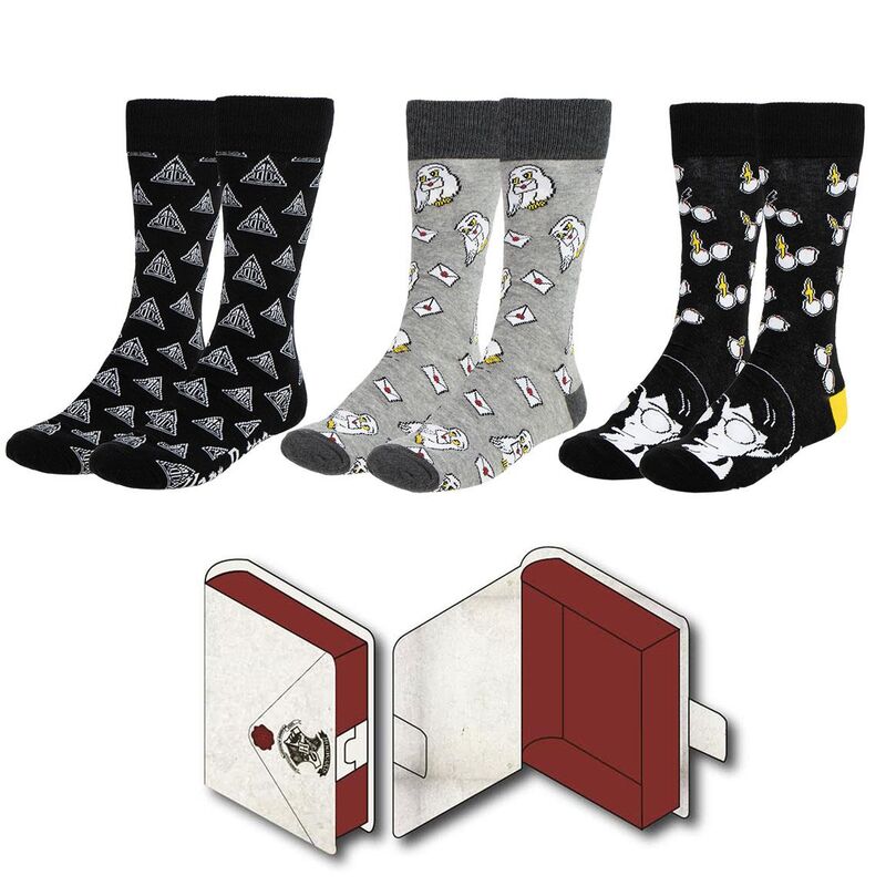 Set 3 calcetines Harry Potter Frikytopia