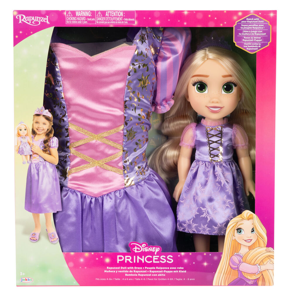 Muneca Rapunzel 38cm + Disfraz Disney