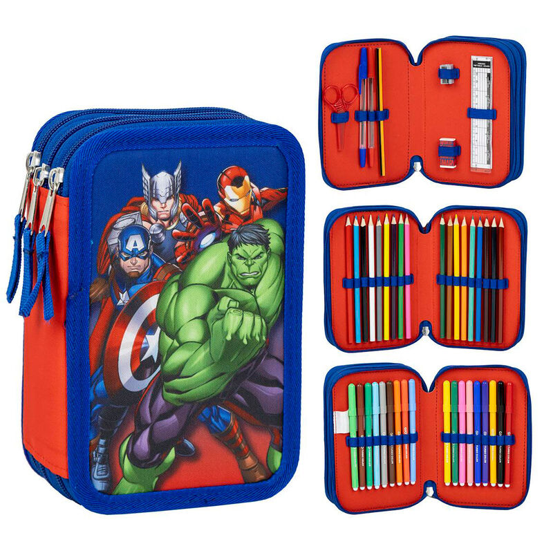 Plumier Los Vengadores Marvel triple Frikytopia