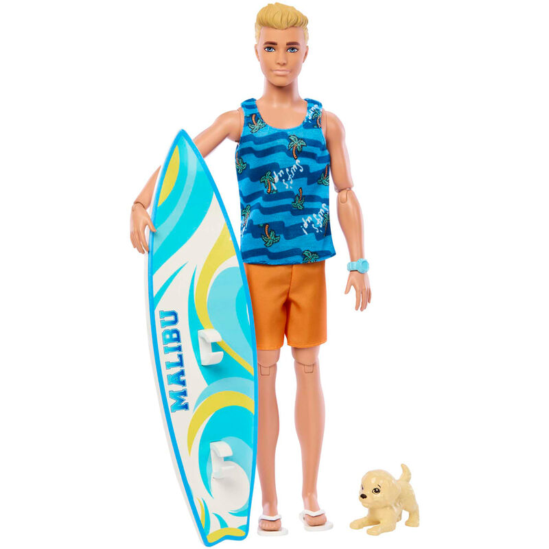 Muneco barbie mattel ken tabla de surf