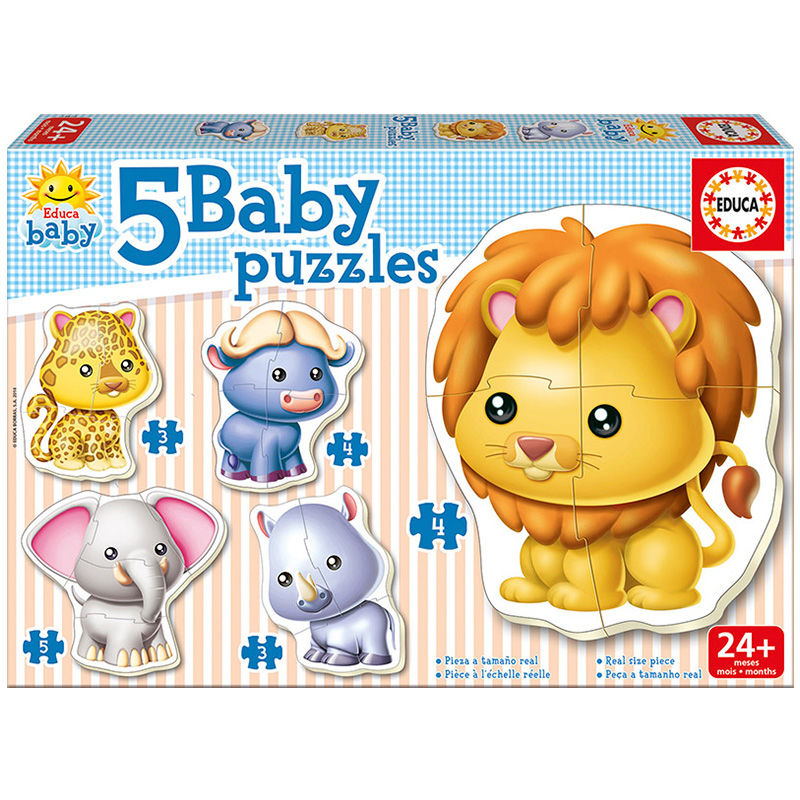 Puzzle Animales Salvajes 2-5pzs Frikytopia
