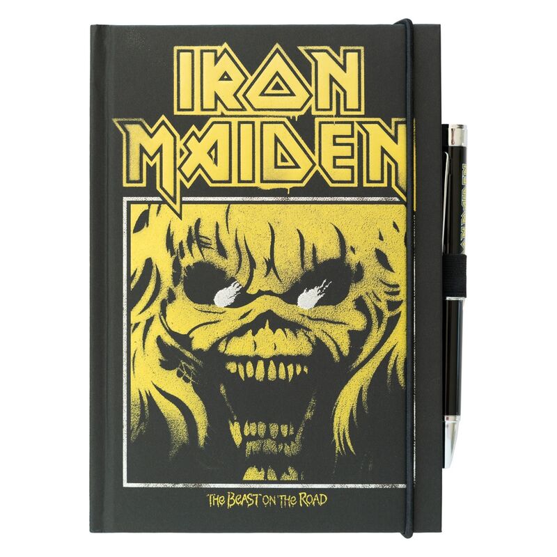 Cuaderno A5 premium + boligrafo proyector Iron Maiden Frikytopia