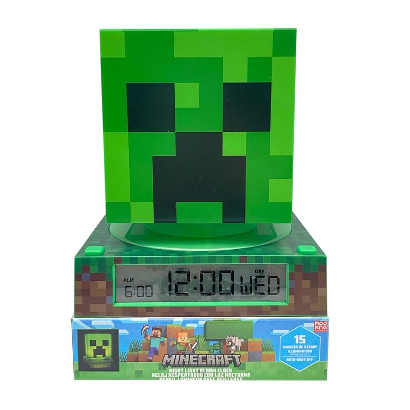 Lampara 3D con Despertador Minecraft