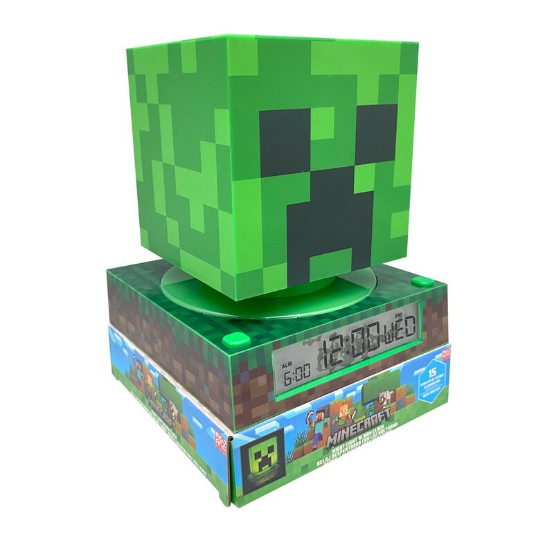 Lampara 3D con Despertador Minecraft