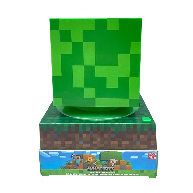 Lampara 3D con Despertador Minecraft