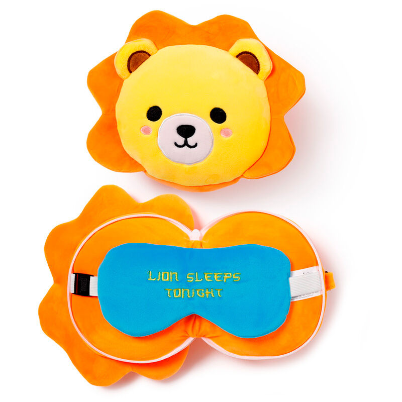 Almohada viaje antifaz Leon Adoramals Relaxeazzz Frikytopia