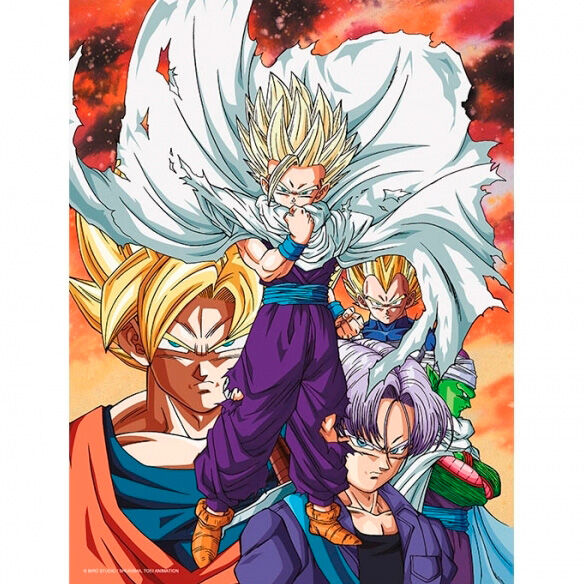 Poster cristal Heroes vs Cell Dragon Ball Z Frikytopia