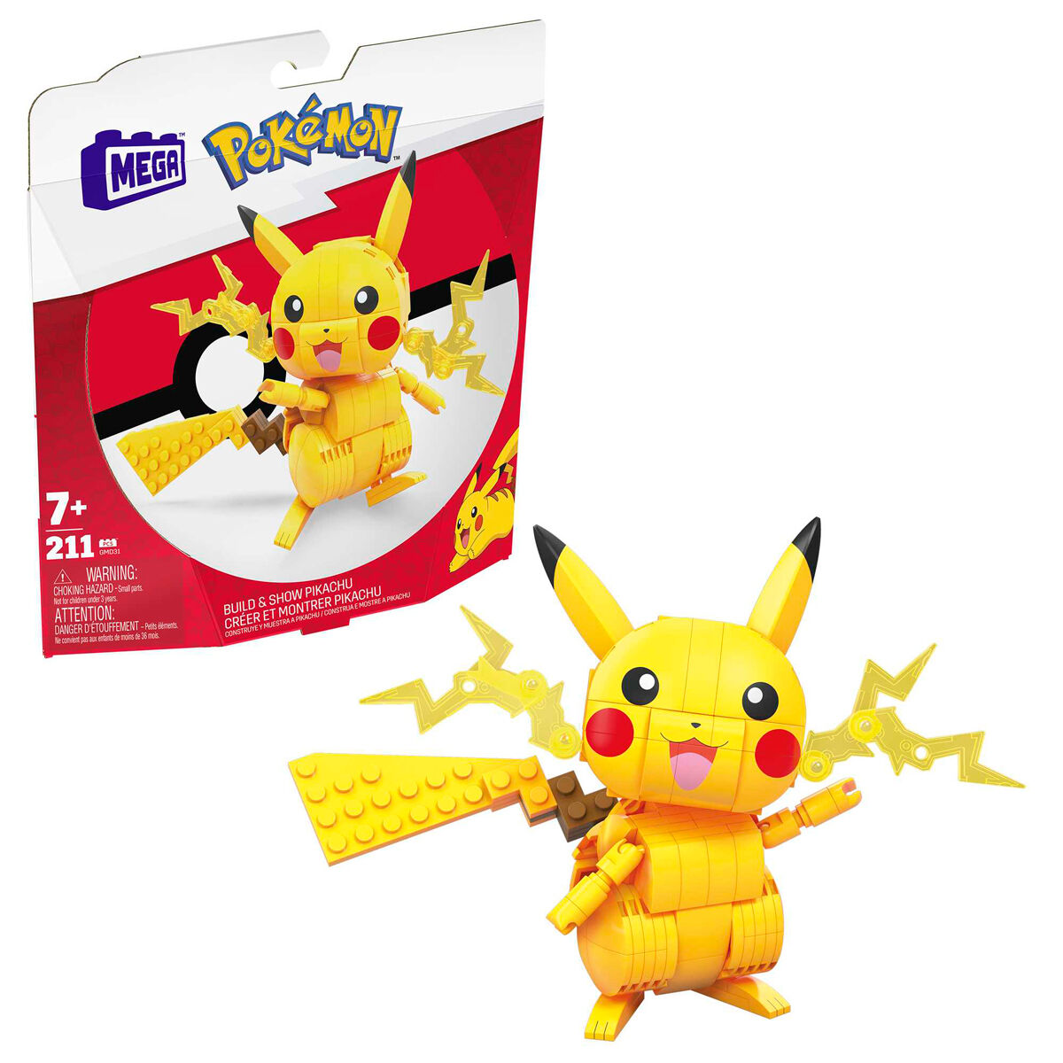 Pokemon Kit de Construccion Mega Construx Wonder Builders Pikachu 10cm