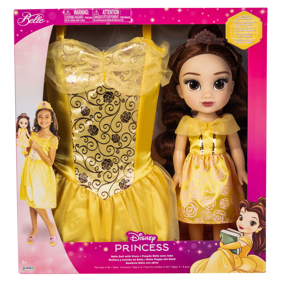 Muneca Bella + Disfraz La Bella y la Bestia Disney 38cm