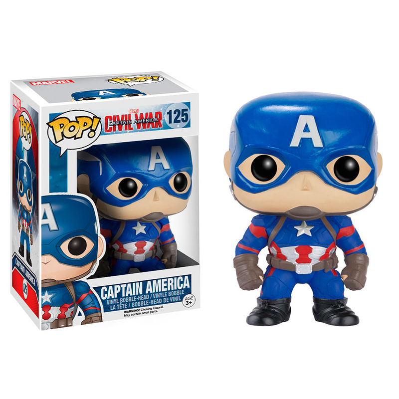Captain America Civil War POP! Vinyl Cabezon Captain America 10 cm Frikytopia