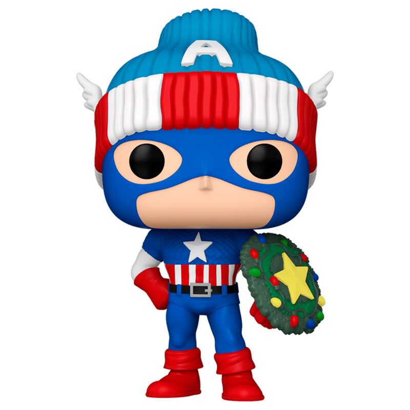 Marvel POP! Vinyl Figura Holiday Capt. America 9 cm