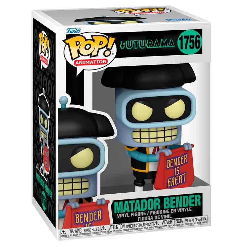 Futurama Pop! Animation Vinyl Figura Bender (Matador) 9 cm
