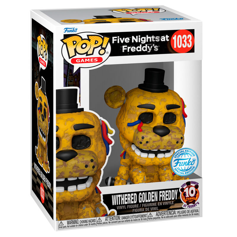 Figura POP Five Nights at Freddys Withered Golden Freddy Exclusive Frikytopia